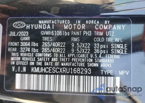 2024 Genesis Gv80 Base из США, поврежденный, VIN KMUHCESCXRU168293